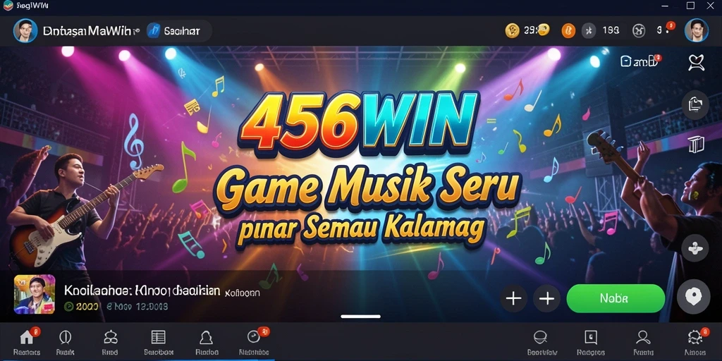 Tampilan gameplay menarik dari 456WIN dengan berbagai lagu.