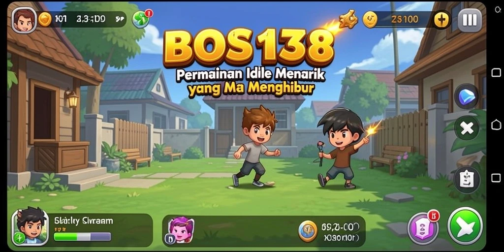 Screenshot gameplay <strong>BOS138</strong> menunjukkan aksi seru dan karakter yang menghibur.