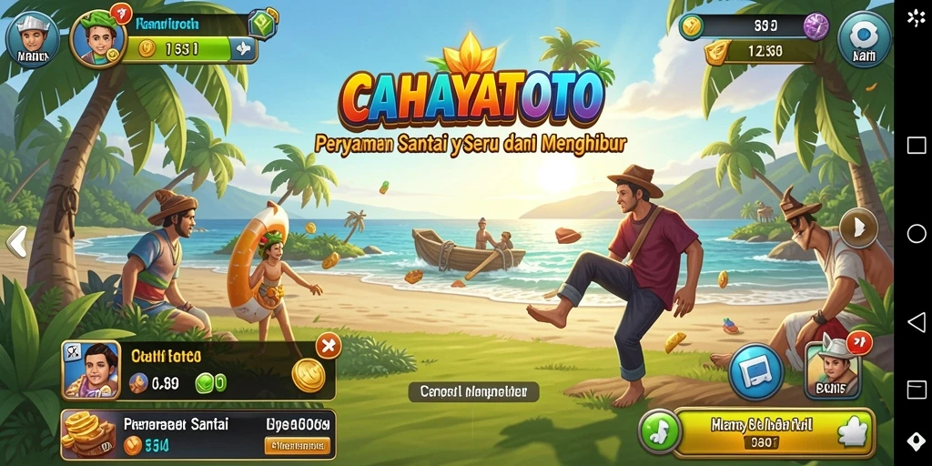 Tampilan gameplay menarik dari CAHAYATOTO dengan karakter berwarna.