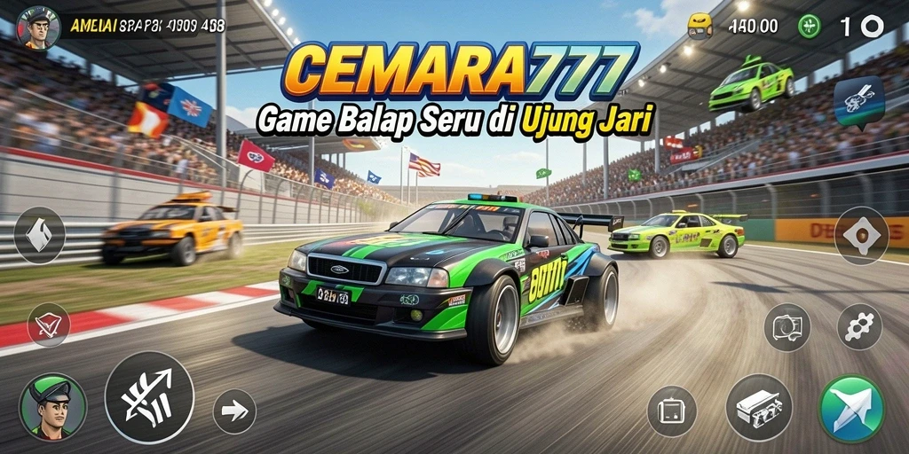 Tampilan seru gameplay balap di CEMARA777.