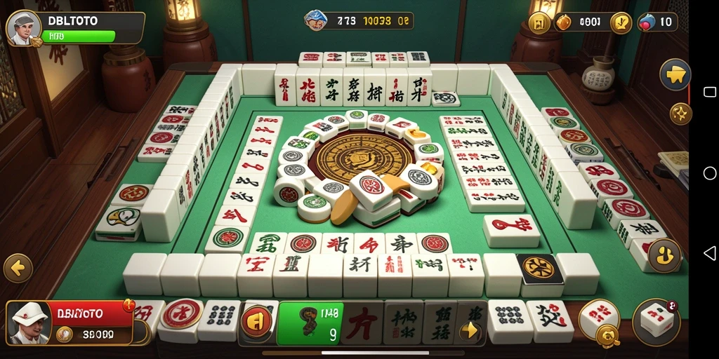 Tampilan gameplay seru di DBLTOTO, permainan Mahjong yang menantang.