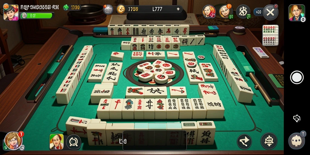 Tampilan gameplay L777 yang menarik dengan desain ubin Mahjong yang indah.