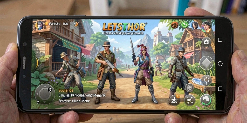 Tampilan menarik dari gameplay LETSTHOR yang mengasyikkan.