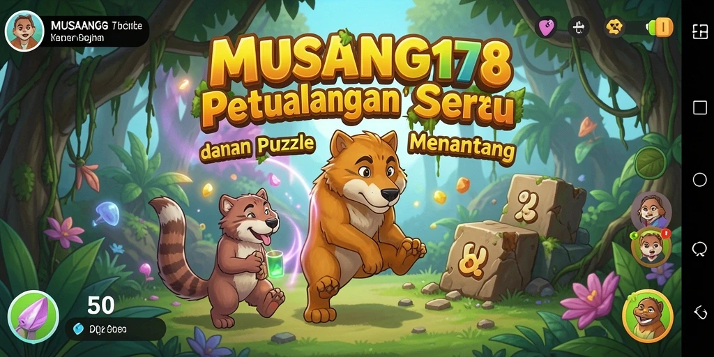 Tampilan menarik gameplay puzzle MUSANG178 dengan teka-teki yang menantang.