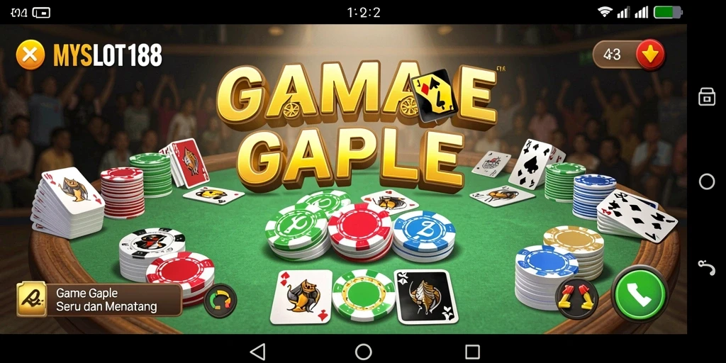 Tampilan gameplay Gaple yang menarik dan interaktif.