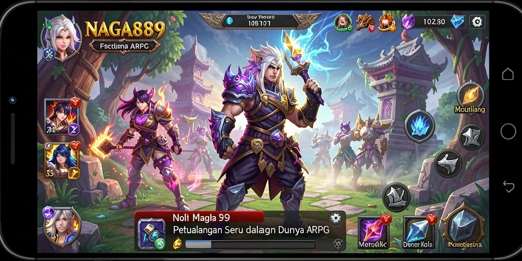 Tangkapan layar NAGA889 menampilkan pertarungan seru dalam dunia ARPG.