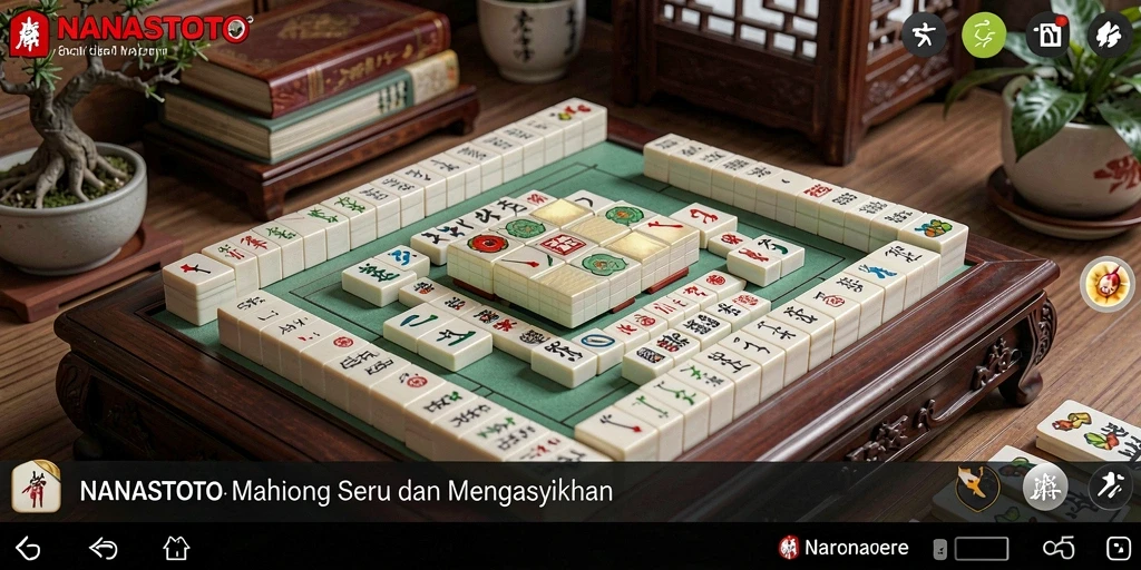 Tampilan gameplay seru Mahjong di NANASTOTO.