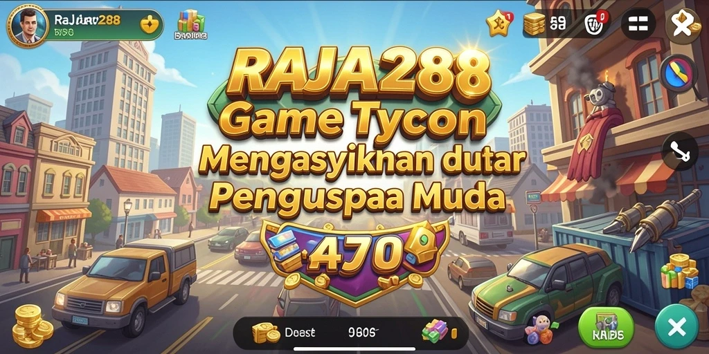 Tampilan gameplay menegangkan dalam game Tycoon RAJA288.