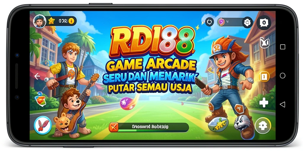 Tampilan gameplay RDI88 yang penuh tantangan dan warna-warni.
