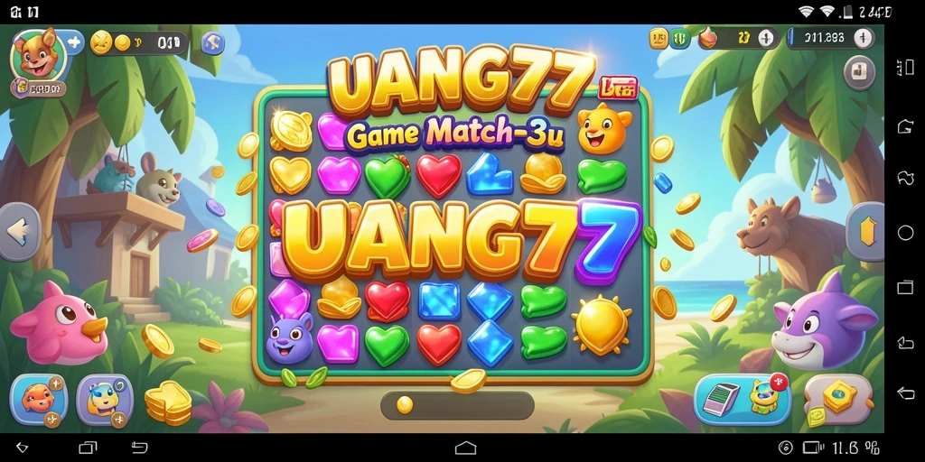 Tampilan menawan dari gameplay UANG77 yang penuh warna.