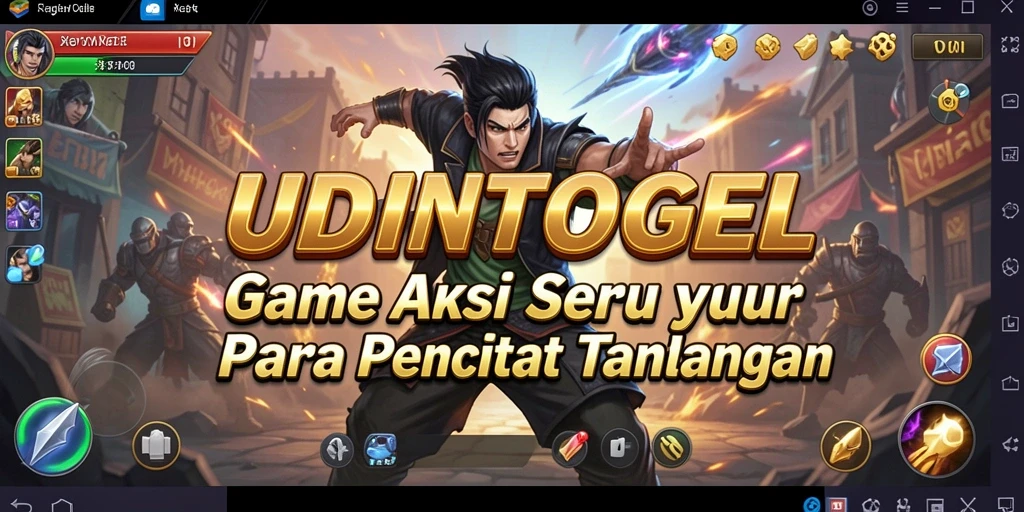Tampilan gameplay UDINTOGEL yang mendebarkan dan penuh aksi.