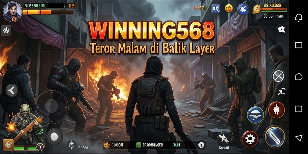 Tampilan gameplay menegangkan dengan efek suara mencekam di WINNING568.